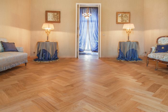 Parquet Alberani spina italiana Rovere Chiaro